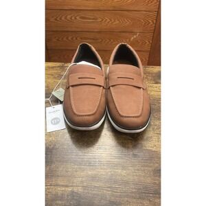 Goodfellow & Co Mens Kobi Penny Loafers Cognac Brown Memory Foam Shoes 11.5
